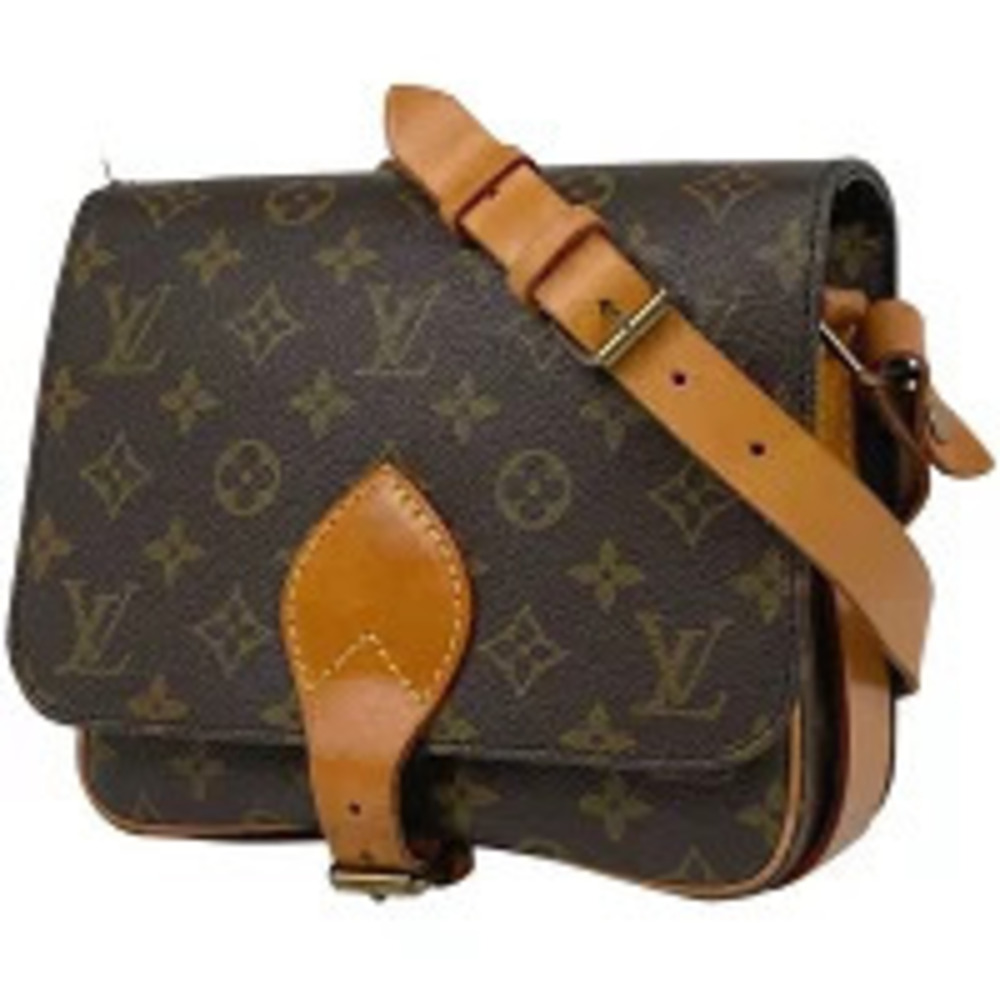 Louis Vuitton Cartouchiere Crossbody Shoulder Bag Monogram Brown